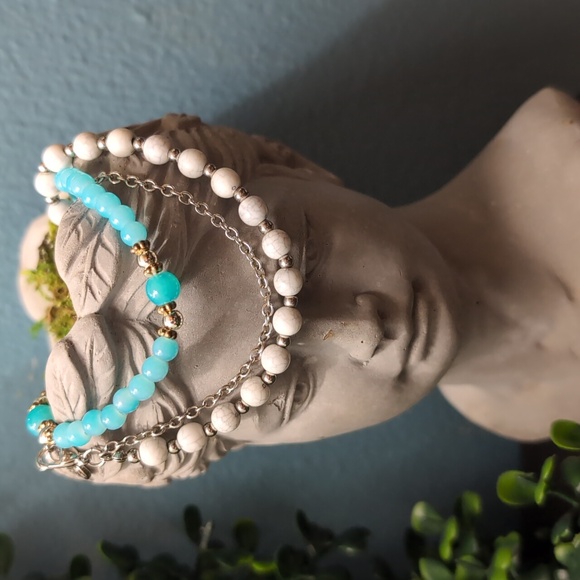 Jewelry - Bohemian Silver and Blue Charm Bracelet